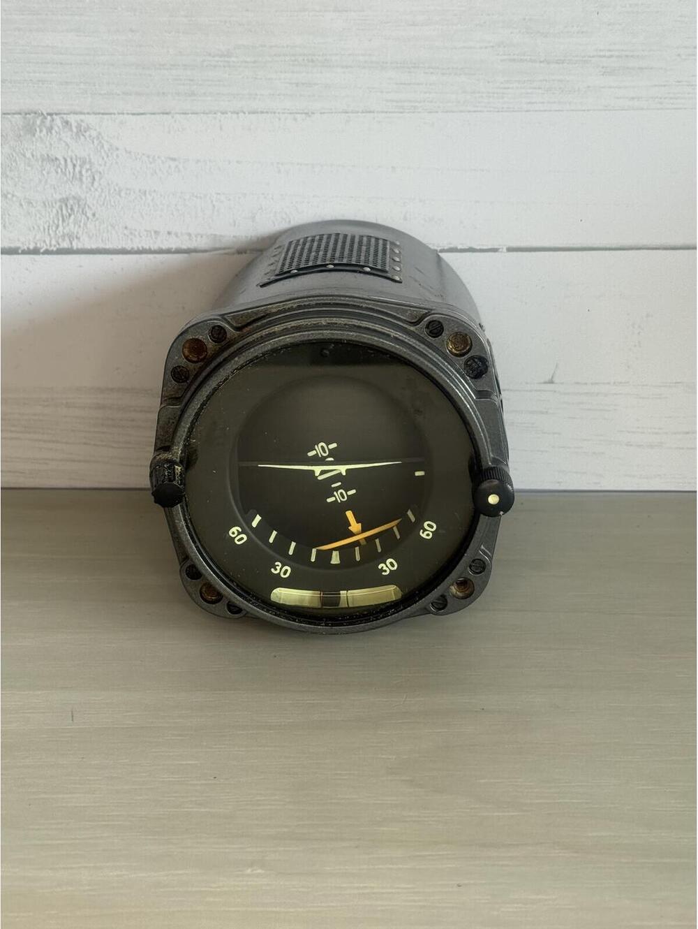 Vintage Soviet Aircraft Attitude Indicator Instrument
